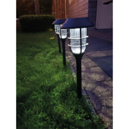 Luxform Solar Powered LED Le Mans Stake Light 4 Pack - Size: 12 x 12 x 44cm - Black - Wilko - thumbnail 7