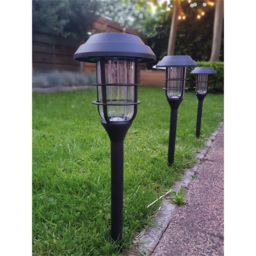 Luxform Solar Powered LED Le Mans Stake Light 4 Pack - Size: 12 x 12 x 44cm - Black - Wilko - thumbnail 6