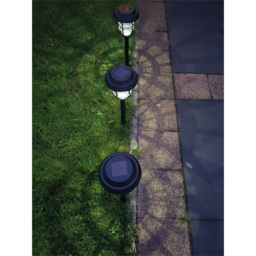 Luxform Solar Powered LED Le Mans Stake Light 4 Pack - Size: 12 x 12 x 44cm - Black - Wilko - thumbnail 4
