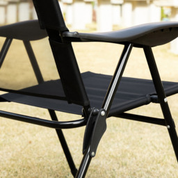 Outsunny Set of 2 Black Foldable Sun Lounger - Size: 1 Seater - Wilko - thumbnail 4
