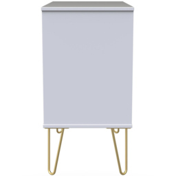 Crowndale Diamond 3 Drawer Matt White Chest of Drawers - Wilko - thumbnail 4