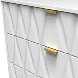 Crowndale Diamond 3 Drawer Matt White Chest of Drawers - Wilko - thumbnail 5