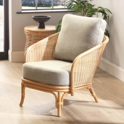 Desser Furniture Royal Roma Sage Natural Rattan Chair - Size: Single - Brown - Wilko - thumbnail 7