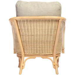 Desser Furniture Royal Roma Sage Natural Rattan Chair - Size: Single - Brown - Wilko - thumbnail 6