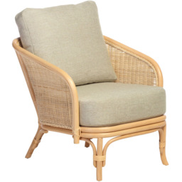 Desser Furniture Royal Roma Sage Natural Rattan Chair - Size: Single - Brown - Wilko - thumbnail 3
