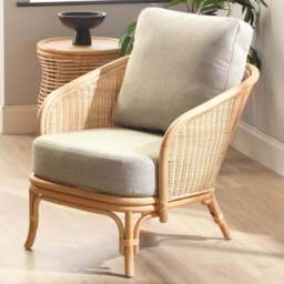 Desser Furniture Royal Roma Sage Natural Rattan Chair - Size: Single - Brown - Wilko