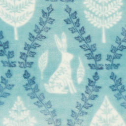 Helena Springfield Woodland Trellis Blue Fleece Throw 140 x 180cm - Size: 180 x 140 x 1cm - Blue / Teal - Wilko - thumbnail 4