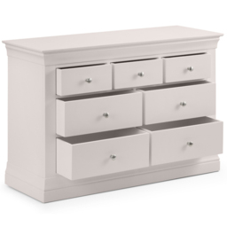 Julian Bowen Clermont 7 Drawer Light Grey Chest of Drawers - Wilko - thumbnail 5