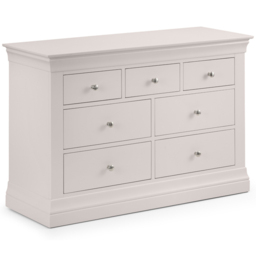 Julian Bowen Clermont 7 Drawer Light Grey Chest of Drawers - Wilko - thumbnail 3