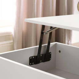 Home Source Bruges 2 Drawer Single Shelf White Lift Up Coffee Table - Size: 40 x 105 x 45cm - Wilko - thumbnail 5