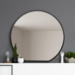 MirrorOutlet The Circulus Black Framed Circular Wall Mirror 105 x 100cm - Size: 100 x 105cm - Wilko - thumbnail 3