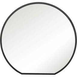 MirrorOutlet The Circulus Black Framed Circular Wall Mirror 105 x 100cm - Size: 100 x 105cm - Wilko