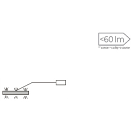 Florence Glass Shelf Up and Down LED Cabinet Light - Size: 16 x 19 x 13cm - White/Black - Wilko - thumbnail 3