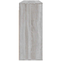 vidaXL 2 Door Single Open Shelf Grey Sonoma Wall Mounted Cabinet - Size: 80 x 80 x 33cm - Wilko - thumbnail 6