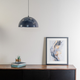 ValueLights Stassi Dark Navy Mushroom Dome LED Pendant Ceiling Light - Size: 118 x 35 x 35cm - Blue - Wilko - thumbnail 4