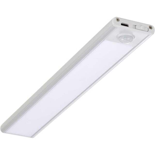 V-TAC 2 Pack 2W LED Cabinet Light with PIR Motion Sensor - Size: 40 x 4 x 0.9cm - Silver - Wilko - image 1