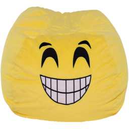 Kaikoo Gomoji Smiley Bean Bag - Yellow - Wilko - thumbnail 3