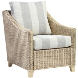 Desser Furniture Dijon 5 Seater Natural Wash Athena Stripe Sofa Set - Cream - Wilko - thumbnail 5