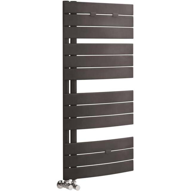 nuie Elgin Anthracite Heated Towel Rail 1080 x 550mm - Size: 10.8 x 5.5 x 0.85cm - Black - Wilko - image 1