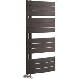 nuie Elgin Anthracite Heated Towel Rail 1080 x 550mm - Size: 10.8 x 5.5 x 0.85cm - Black - Wilko