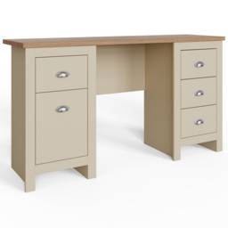 GFW Lancaster 4 Drawer Study Desk Cream - Size: 45 x 135 x 75cm - Wilko - thumbnail 3