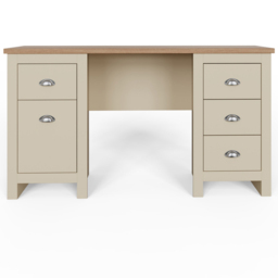 GFW Lancaster 4 Drawer Study Desk Cream - Size: 45 x 135 x 75cm - Wilko - thumbnail 5