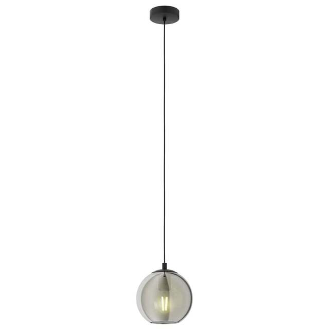 EGLO Ariscani Smoked Glass Pendant Light - Size: 20.0 x 20.0 x 110.0cm - Wilko