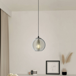 EGLO Ariscani Smoked Glass Pendant Light - Size: 20.0 x 20.0 x 110.0cm - Wilko - thumbnail 3