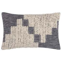 Hoem Himal Dusk Woven Knot Cushion - Size: 50 x 30 cm - Multi - Wilko - thumbnail 1