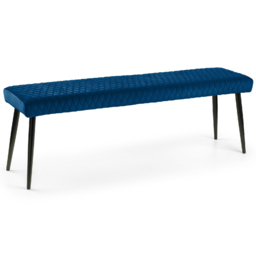 Julian Bowen Berwick 6 Seater Rectangular Dining Set with Low Bench Blue - Wilko - thumbnail 6