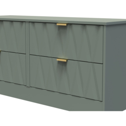 Crowndale Las Vegas 4 Drawer Reed Green Chest of Drawers Ready Assembled - Wilko - thumbnail 6