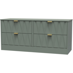 Crowndale Las Vegas 4 Drawer Reed Green Chest of Drawers Ready Assembled - Wilko - thumbnail 3