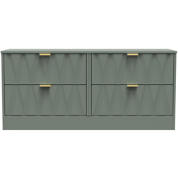 Crowndale Las Vegas 4 Drawer Reed Green Chest of Drawers Ready Assembled - Wilko - thumbnail 4