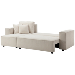 Artemis Home Hanna 3 Seater Cream L-Shaped Reversible Pull Out Corner Sofa Bed - Wilko - thumbnail 6