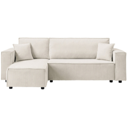 Artemis Home Hanna 3 Seater Cream L-Shaped Reversible Pull Out Corner Sofa Bed - Wilko - thumbnail 3
