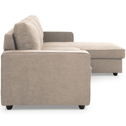 Lucien 3 Seater Natural Corner Sofa Bed - Cream - Wilko - thumbnail 6