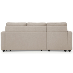 Lucien 3 Seater Natural Corner Sofa Bed - Cream - Wilko - thumbnail 7