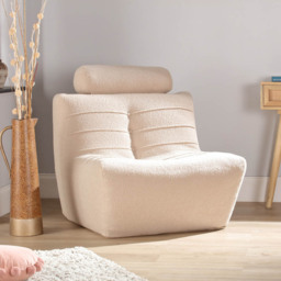 Desser Furniture Latte Boucle Fabric Cosy Chair - Size: Single - Cream - Wilko - thumbnail 7