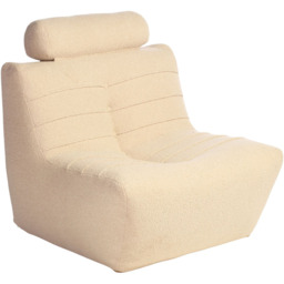 Desser Furniture Latte Boucle Fabric Cosy Chair - Size: Single - Cream - Wilko - thumbnail 3