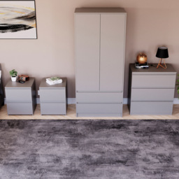 VIDA DESIGNS Denver Grey 4 Piece Bedroom Furniture Set - Wilko - thumbnail 6