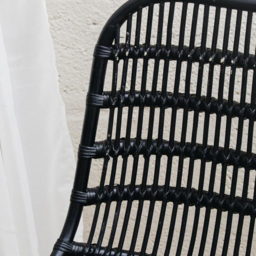 Interiors by Premier Lagom Black Rattan Curved Chair - Size: 1 Seater - Wilko - thumbnail 7