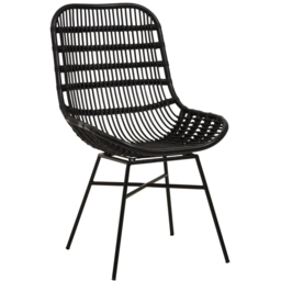 Interiors by Premier Lagom Black Rattan Curved Chair - Size: 1 Seater - Wilko - thumbnail 4
