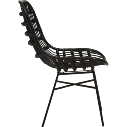Interiors by Premier Lagom Black Rattan Curved Chair - Size: 1 Seater - Wilko - thumbnail 5