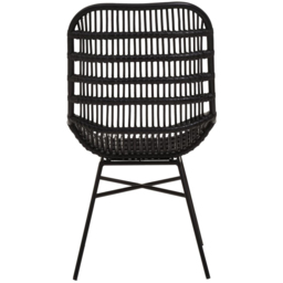Interiors by Premier Lagom Black Rattan Curved Chair - Size: 1 Seater - Wilko - thumbnail 6