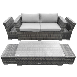 Charles Bentley St Tropez 6 Seater Rattan Effect Lounge Set - Grey - Wilko - thumbnail 6