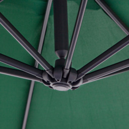 Outsunny Green Crank Handle Cantilever Parasol with Cross Base 3m - Wilko - thumbnail 4