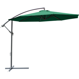 Outsunny Green Crank Handle Cantilever Parasol with Cross Base 3m - Wilko - thumbnail 1