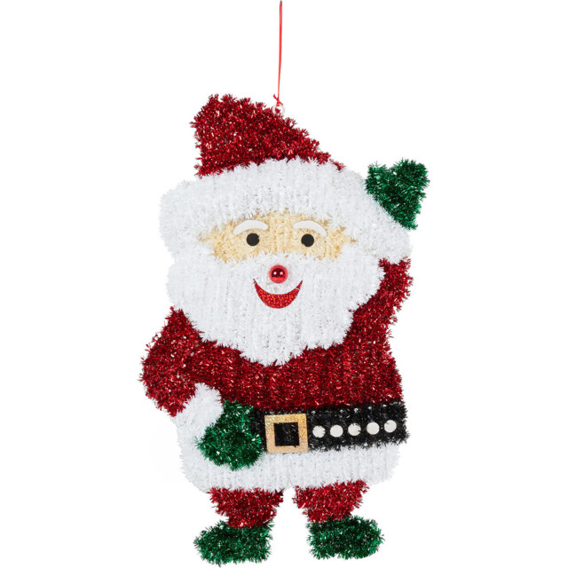 Christmas Santa Tinsel - Red - Wilko - image 1