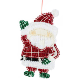 Christmas Santa Tinsel - Red - Wilko - thumbnail 3