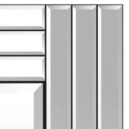 Oakley Triple Edge Bevelled All Glass Dress Mirror 120 x 40cm - Black - MirrorOutlet - Wilko - thumbnail 4